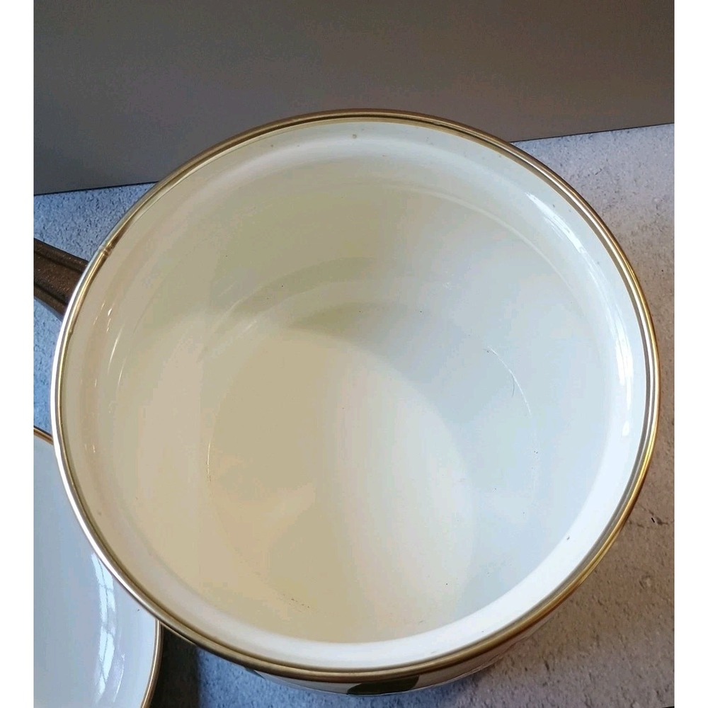 Villeroy & Boch French Garden Enamel Cooking Pot (3 qt)‎ With Lid Floral Decor - Picture 8 of 11
